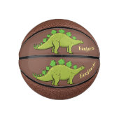 Funny stegosaurus dinosaurus Cartoon Mini Basketball (Vorderseite)