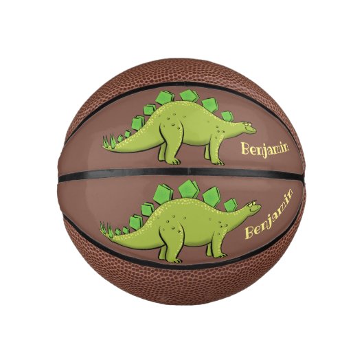 Funny stegosaurus dinosaurus Cartoon Mini Basketball (Vorderseite)