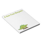 Funny stegosaurus dinosaurus Cartoon Notizblock (angewinkelt)