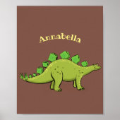 Funny stegosaurus dinosaurus Cartoon Poster (Vorne)