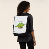 Funny stegosaurus dinosaurus Cartoon Rucksack (Ausgewaschen)