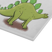 Funny stegosaurus dinosaurus Cartoon Schneidebrett (Ecke)