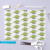 Funny stegosaurus dinosaurus Cartoon Seidenpapier (Handwerk)