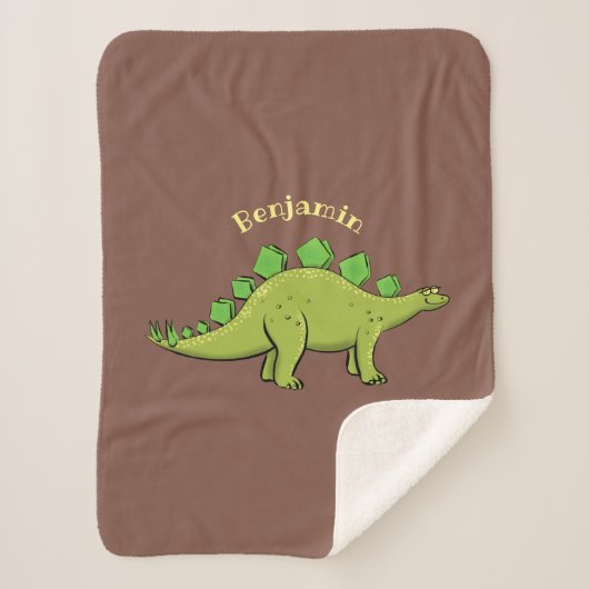 Funny stegosaurus dinosaurus Cartoon Sherpadecke (Vorderseite)