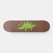 Funny stegosaurus dinosaurus Cartoon Skateboard (Horizontal)