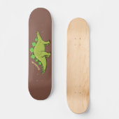 Funny stegosaurus dinosaurus Cartoon Skateboard (Vorderseite)