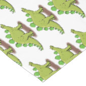 Funny stegosaurus dinosaurus Cartoon Tischdecke (Schrägansicht)