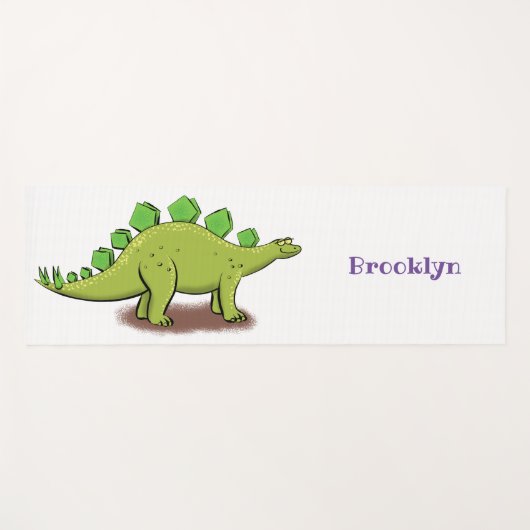 Funny stegosaurus dinosaurus Cartoon Yogamatte (Vorderseite (Horizontal))
