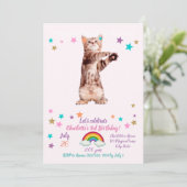 Funny stehend spielend einladung (Stehend Vorderseite)