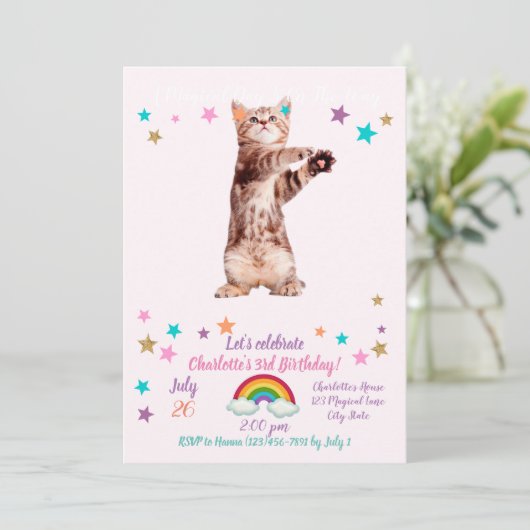 Funny stehend spielend einladung (Stehend Vorderseite)