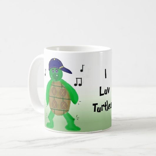 Funny Stehend Turtle Kaffeetasse (Vorderseite Links)