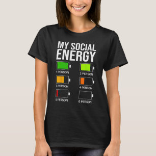 Funny stellen meine Sozialbatterie Solitary vor T-Shirt