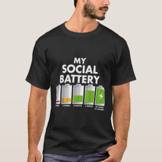 Funny stellt mir meine soziale Batterie vor T-Shirt