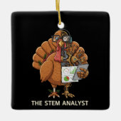 Funny STEM Analyst Robot Turkey Thanksgiving Gift Keramikornament (Vorderseite)