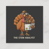 Funny STEM Analyst Robot Turkey Thanksgiving Gift Quadratische Visitenkarte (Vorderseite)