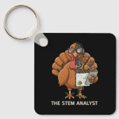  Funny STEM Analyst Robot Turkey Thanksgiving Gift Schlüsselanhänger (Vorderseite)