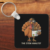  Funny STEM Analyst Robot Turkey Thanksgiving Gift Schlüsselanhänger (Vorderseite)