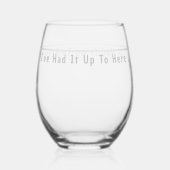 Funny Stemless Prosecco Weinkultur und Erde Weinglas Ohne Stiel (Vorderseite)
