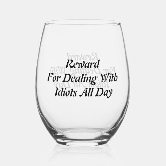 Funny Stemless Weinglas Ohne Stiel (Vorderseite)