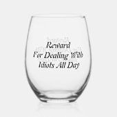 Funny Stemless Weinglas Ohne Stiel (Rückseite)