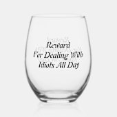 Funny Stemless Weinglas Weinglas Ohne Stiel (Vorderseite)