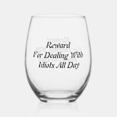 Funny Stemless Weinglas Weinglas Ohne Stiel (Rückseite)