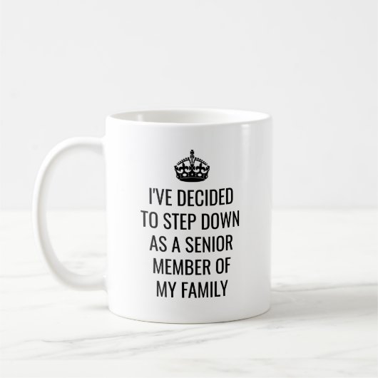 Funny Step Down als Senior Member of Family Royal Kaffeetasse (Links)