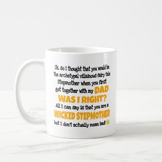 Funny Step Mutter Geschenk Kaffeetasse (Links)