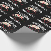 Funny Stethoscope Joke Nurse Doctor Hospital Spaß Geschenkpapier (Ecke)