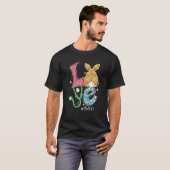 Funny Stethoscope Liebe CNA Life Nurve Bunny Oster T-Shirt (Vorne ganz)