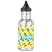 Funny Stethoscopic für Ärzte mit gelbem Namen Edelstahlflasche (Rechts)