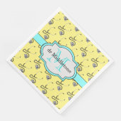 Funny Stethoscopic für Ärzte mit gelbem Namen Serviette (Ecke)