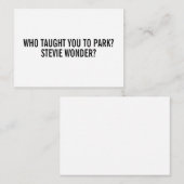 Funny Stevie Passive aggressive Parktickets Hinweiskarte (Vorne/Hinten)