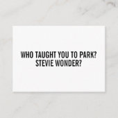 Funny Stevie Passive aggressive Parktickets Hinweiskarte (Vorderseite)