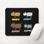 Funny Stick Dogs Mousepad (Mit Mouse)