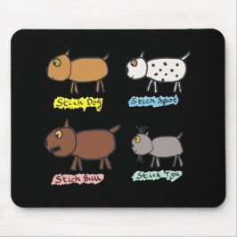 Funny Stick Dogs Mousepad