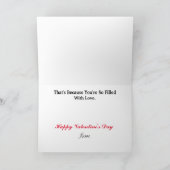 Funny Stick Man Valentine's Day Card Karte (Innenseite)