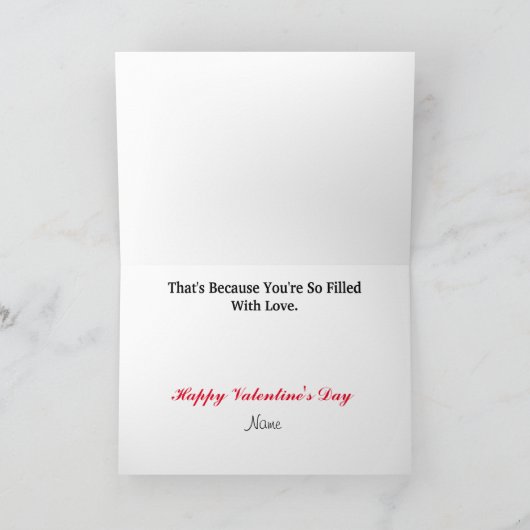 Funny Stick Man Valentine's Day Card Karte (Innenseite)