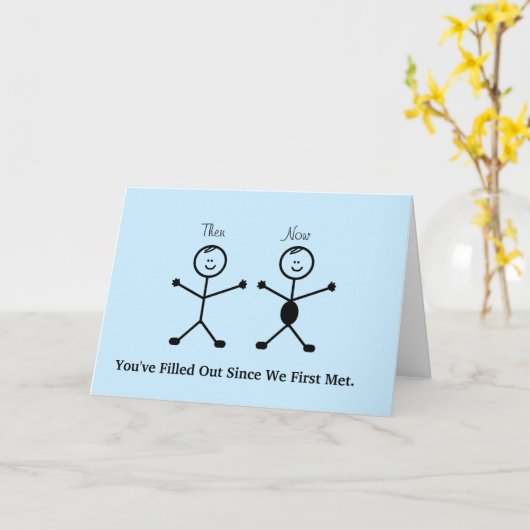 Funny Stick Man Valentine's Day Card Karte (Gelbe Blume)