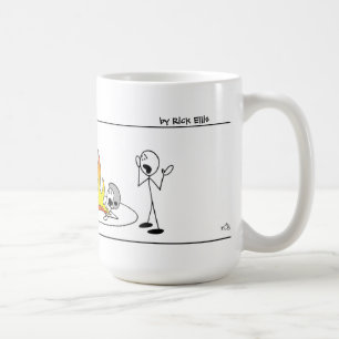 Funny Stick Men Wrestling Kaffeetasse