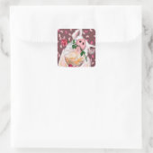 Funny Sticker Gentleman Pig mit Rose - Liebe (Tasche)