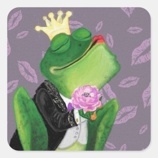 Funny Sticker mit Froschprinz (Vorderseite)