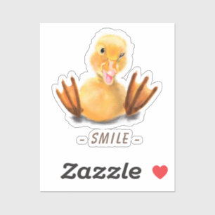 Funny Sticker mit Playful Duck Sticker - Smlie