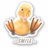 Funny Sticker mit Playful Duck Sticker - Smlie (Vorderseite)