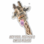 Funny Sticker mit spielerischer Giraffe - Benutzer (Vorderseite)