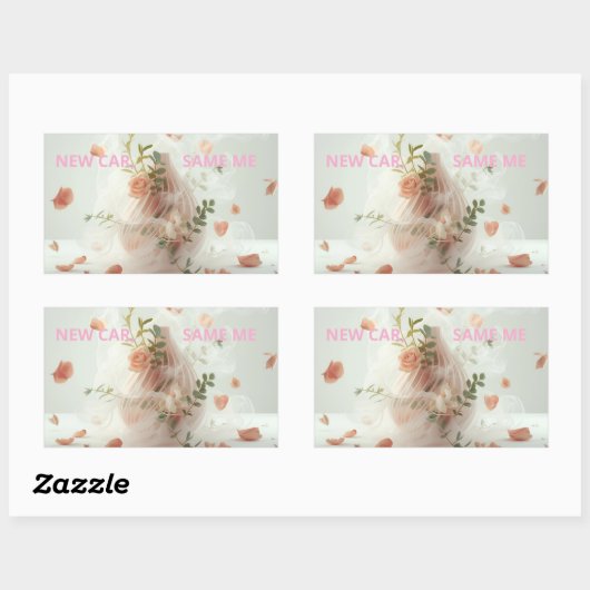 Funny Sticker – NEW CAR, SAME ME (Blatt)