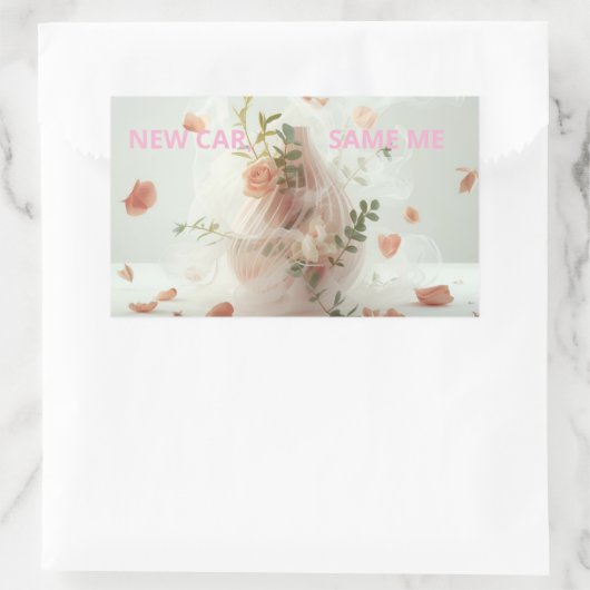 Funny Sticker – NEW CAR, SAME ME (Tasche)