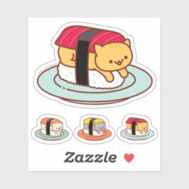 Funny Stickers - SUSHI CATS - MAGURO Aufkleber