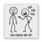 Funny Stickman Aufkleber (Vorderseite)