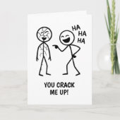 Funny Stickman Birthday Karte (Vorderseite)